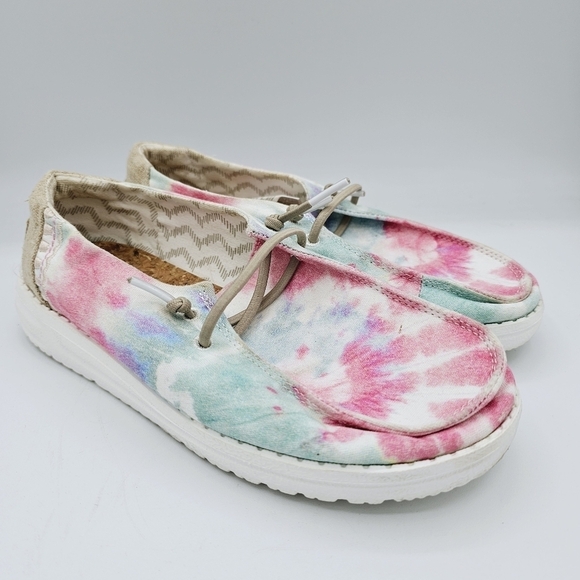 Hey Dude Wendy Boho Mandala Tie Dye Youth Shoes - Picture 1 of 12